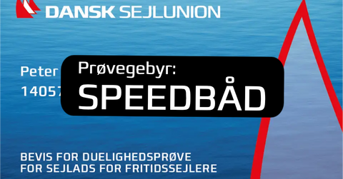 PRØVEGEBYR: Speedbåd (mundtlig og praktisk prøve)